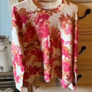 Staccato Pink Floral knot sweater